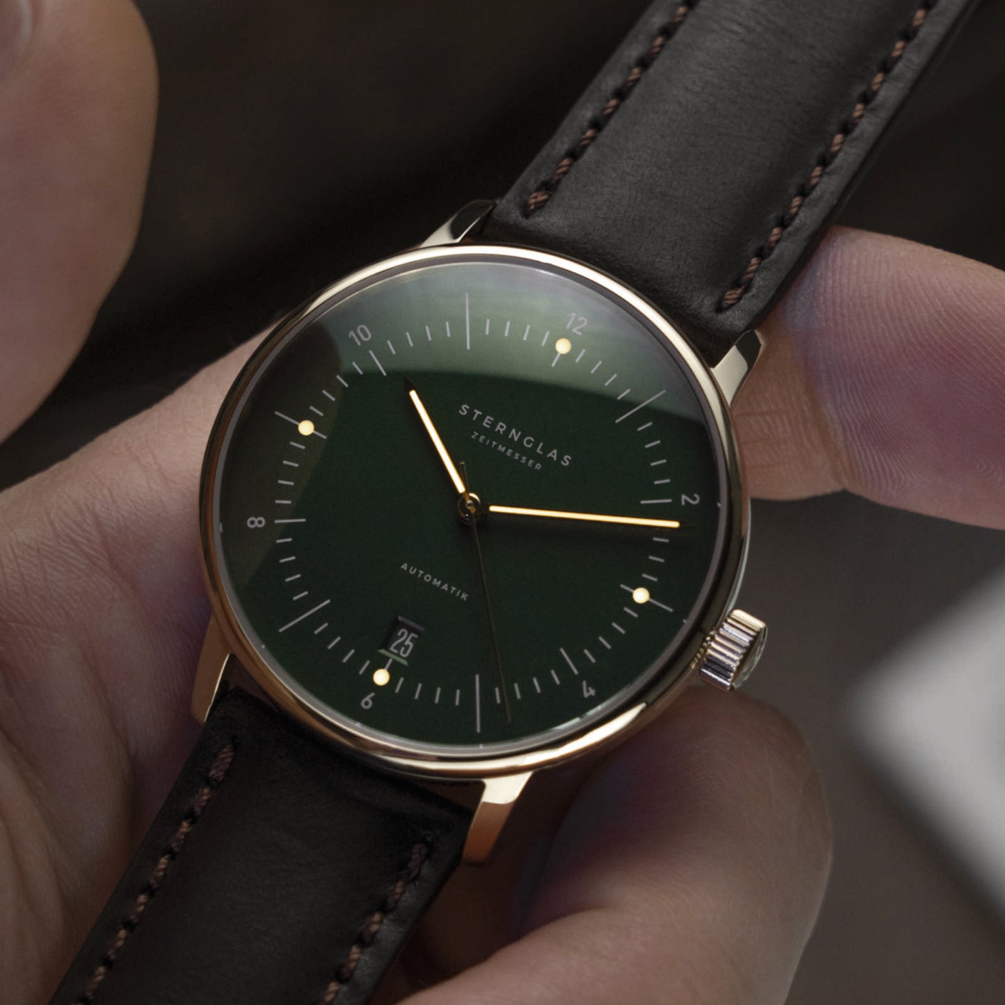 Naos Automatik dark green gold