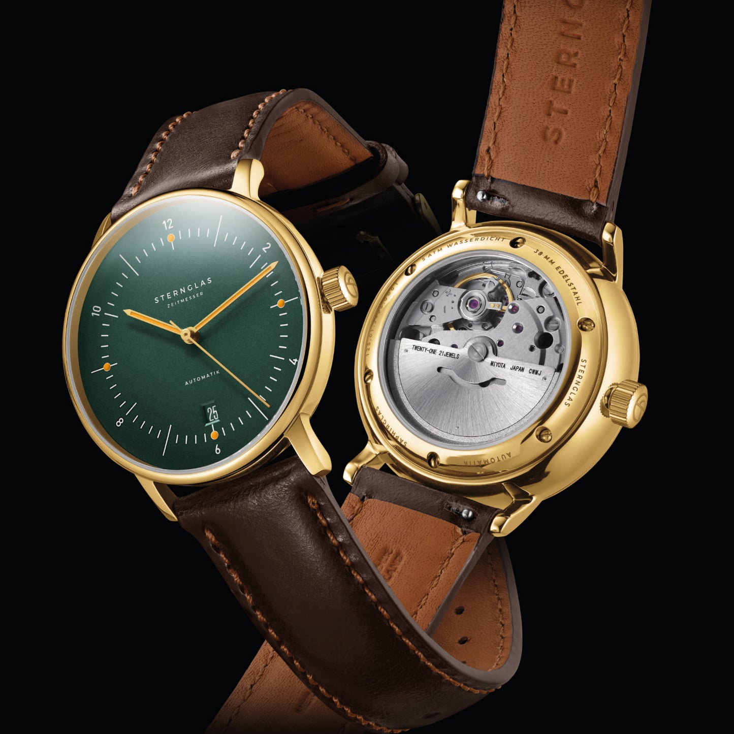 Naos Automatik dark green gold