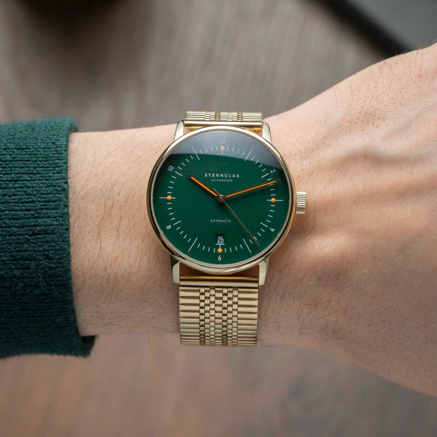 Naos Automatik dark green gold